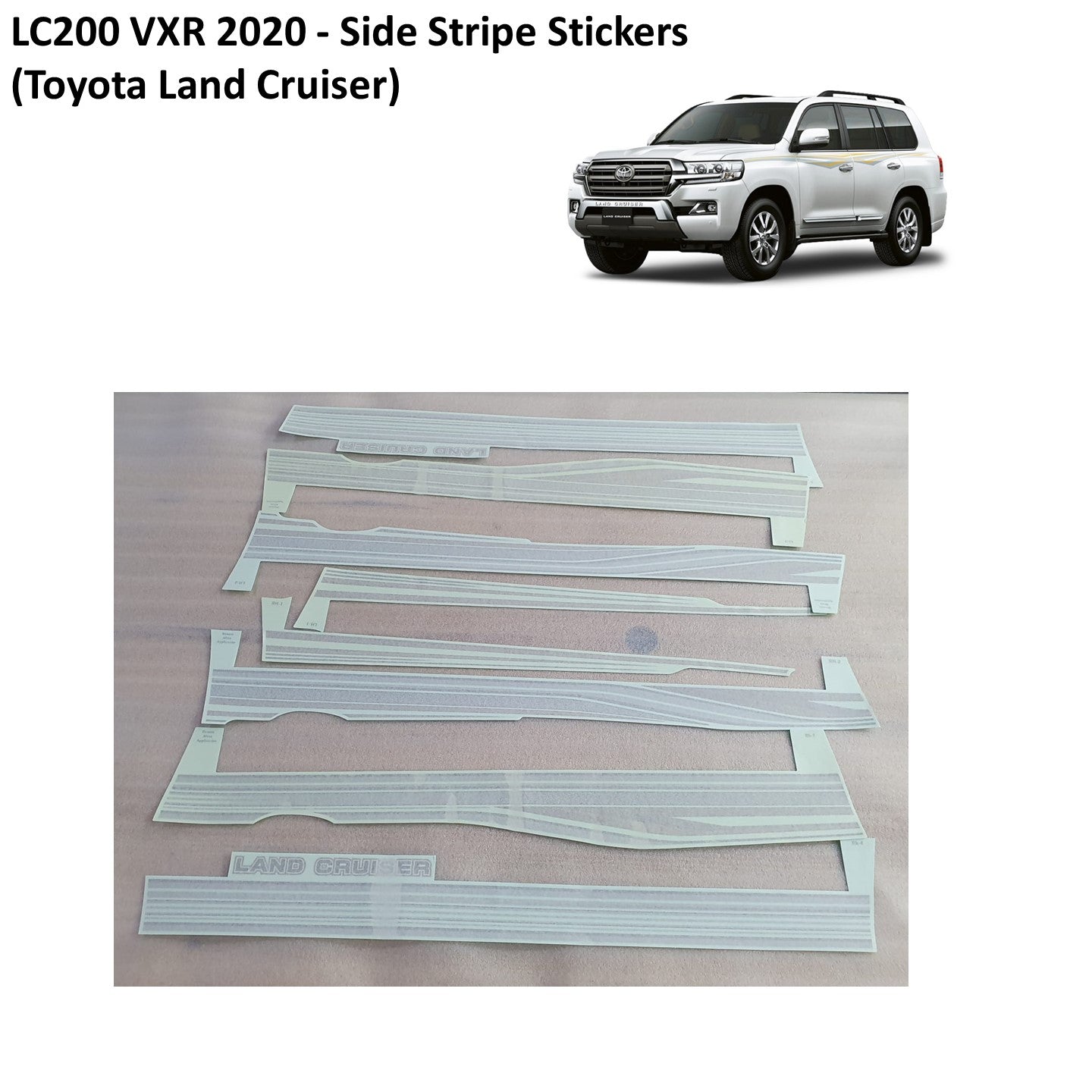 LC200 VXR 2020 - Side Stripe Stickers (Toyota Land Cruiser)