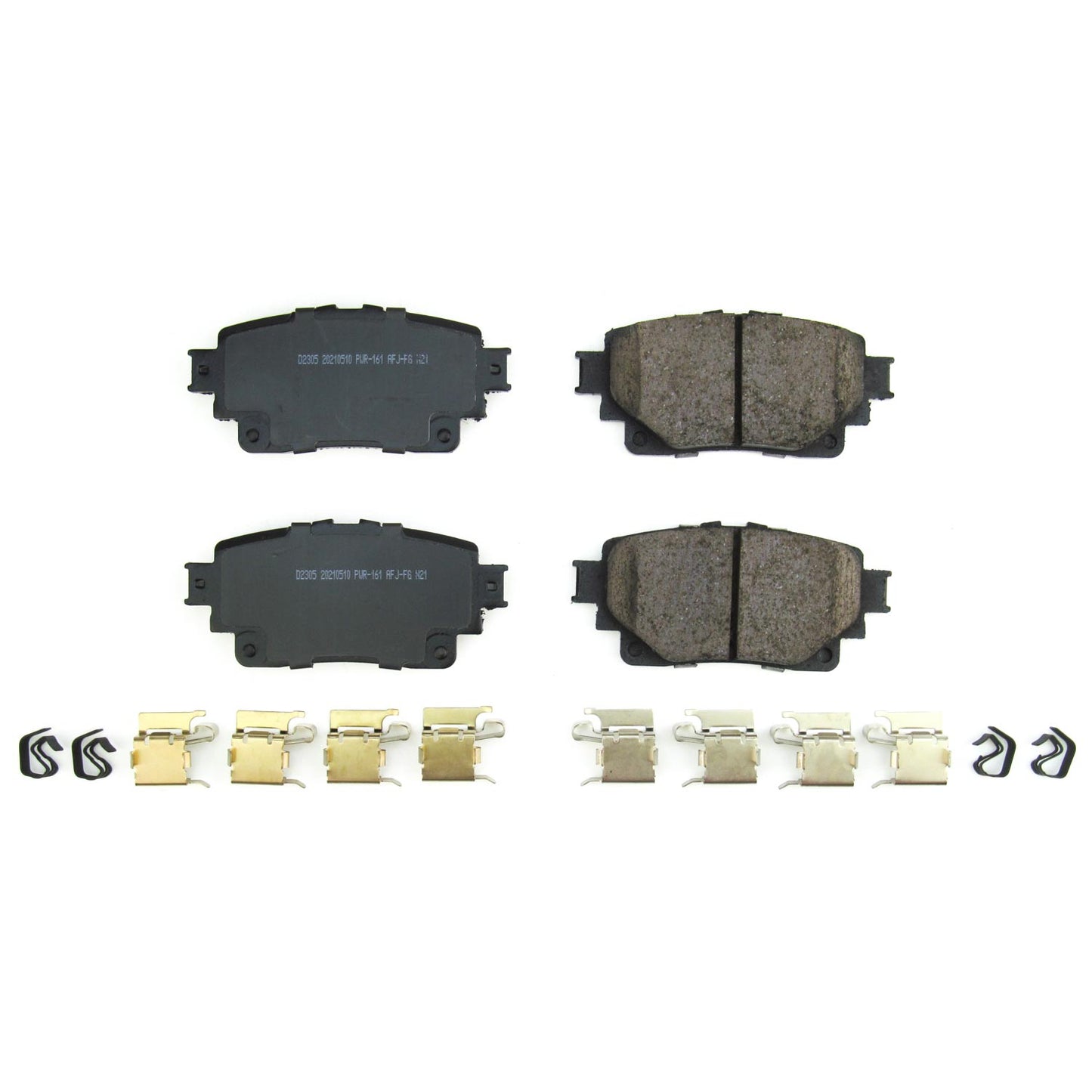 Toyota Lexus (2020-2024) - Rear Carbon Fiber Ceramic Brake Pads by PowerStop NextGen (Highlander RAV4 Prime Siena bZ4X Crown Lexus RC IS NX RX RZ TX) (NXT-2305)