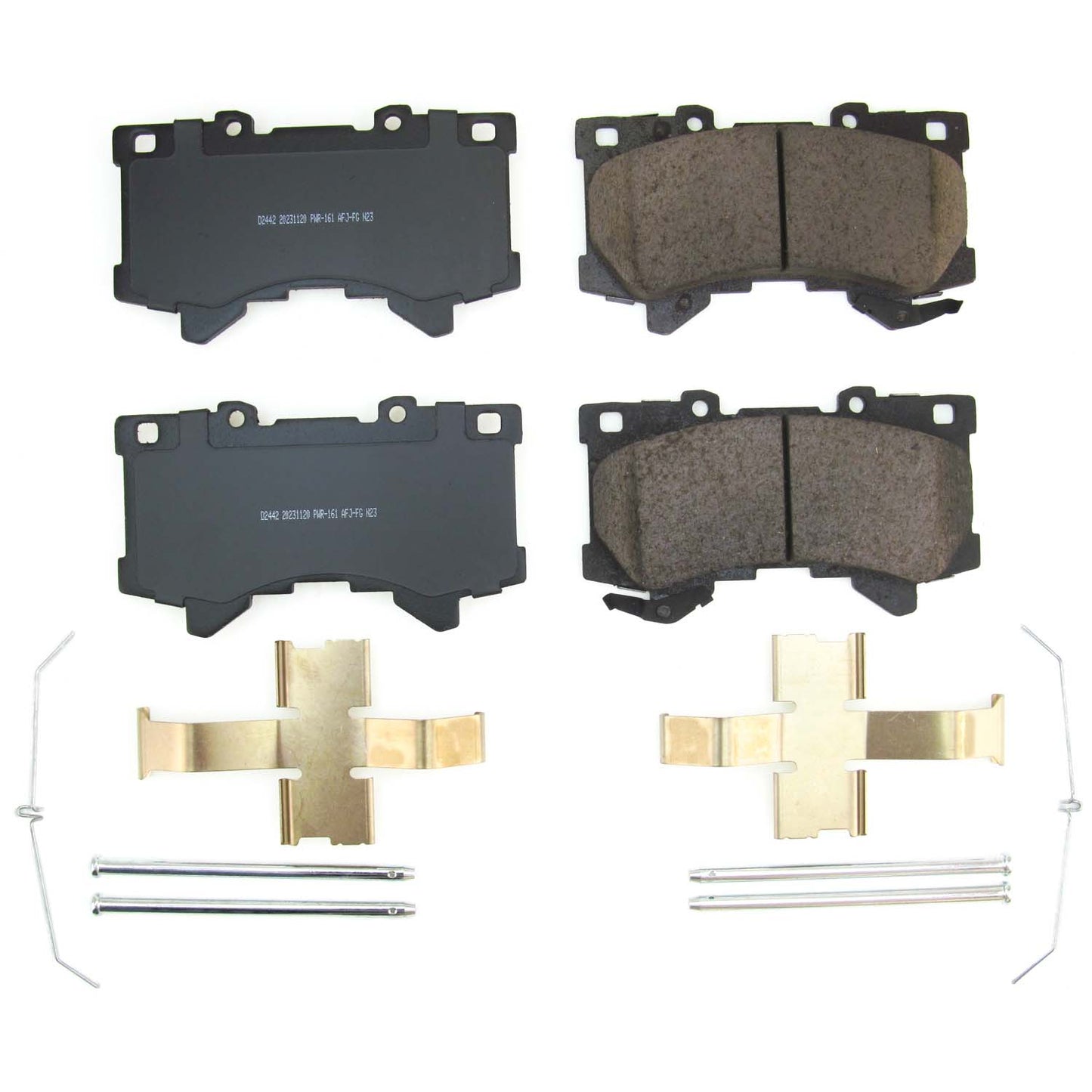 Toyota Land Cruiser LC300 - Front Carbon Fiber Ceramic Brake Pads by PowerStop NextGen (Lexus LX600 Tundra Sequoia 2022+) (NXT-2442)