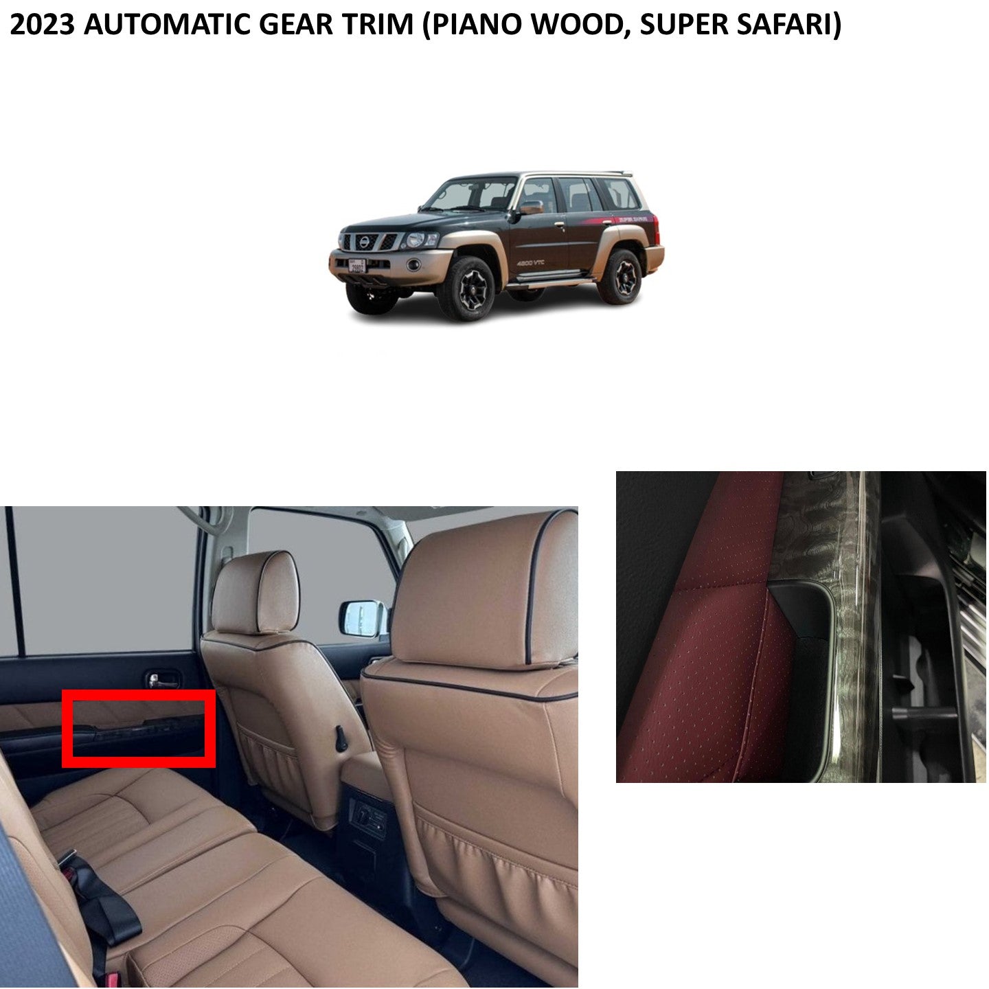 2023 2024 Rear Left Window Switch (Piano Wood, Super Safari) Nissan Patrol Y61 VTC GU (4-door)