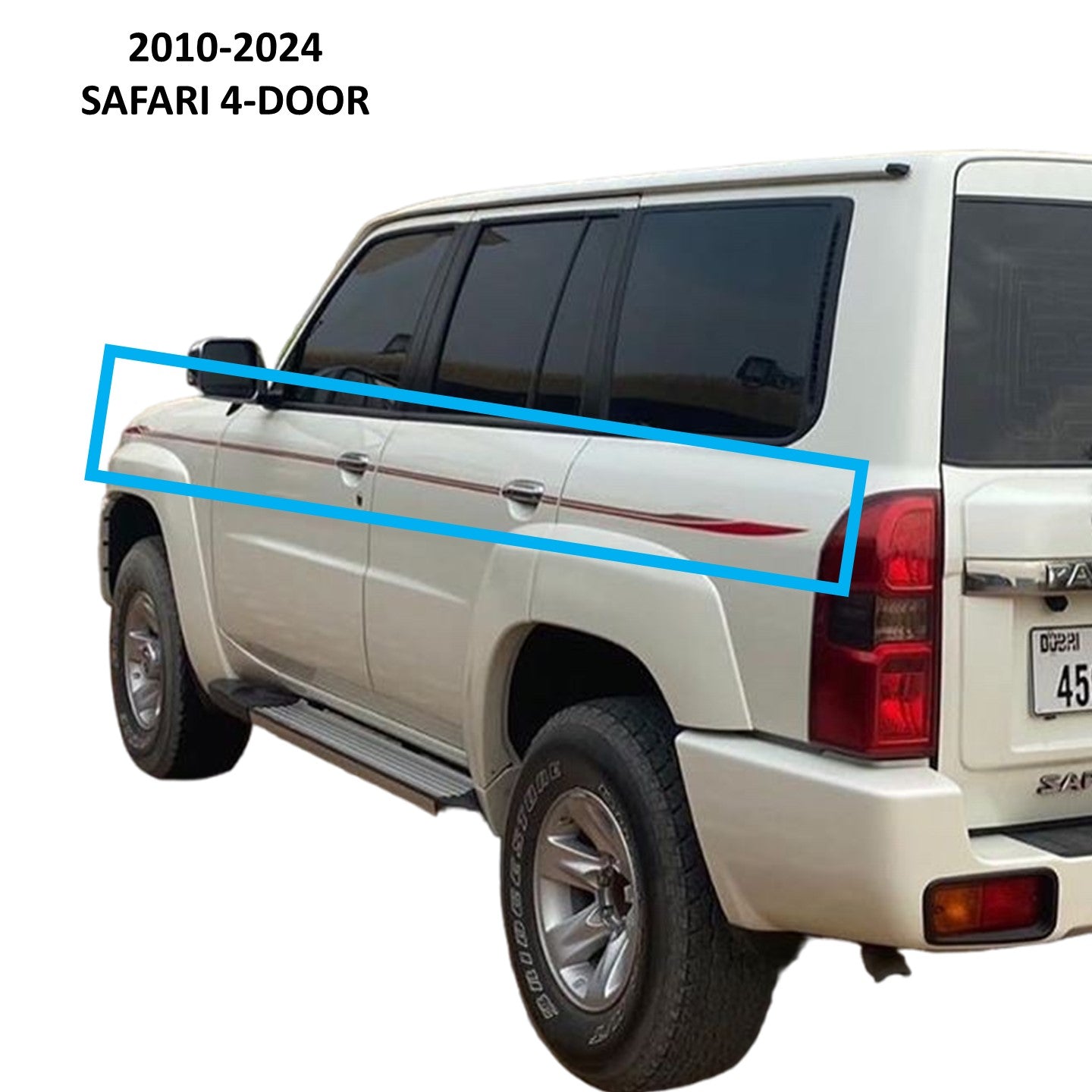 Safari Side Stripe Stickers - Nissan Patrol Y61 4-door VTC GU