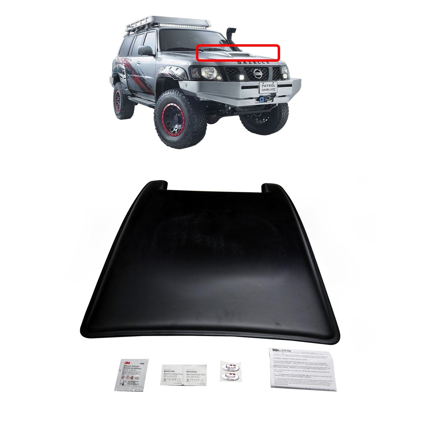 Gazelle X Hood Scoop - Nissan Patrol Y61 VTC GU