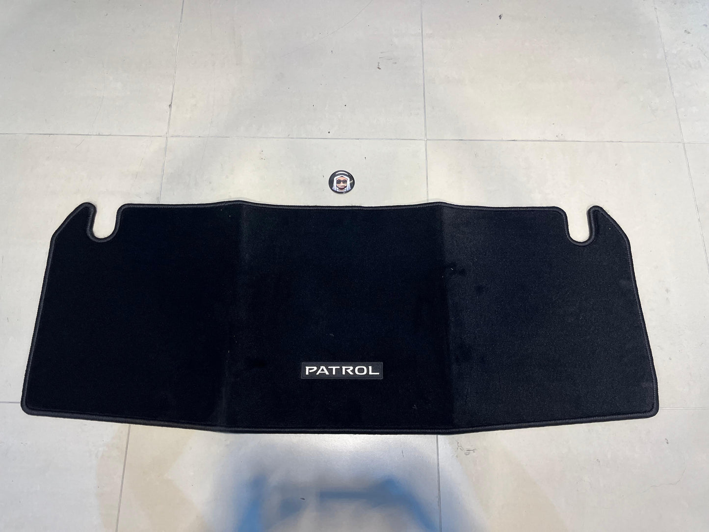 Nissan Patrol Y62 Black Trunk Floor Mat with Logo
