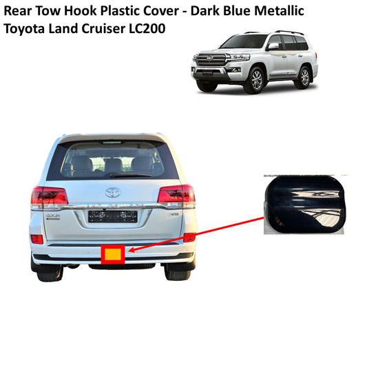 Rear Tow Hook Plastic Cover - Dark Blue Metallic - Toyota Land Cruiser LC200
