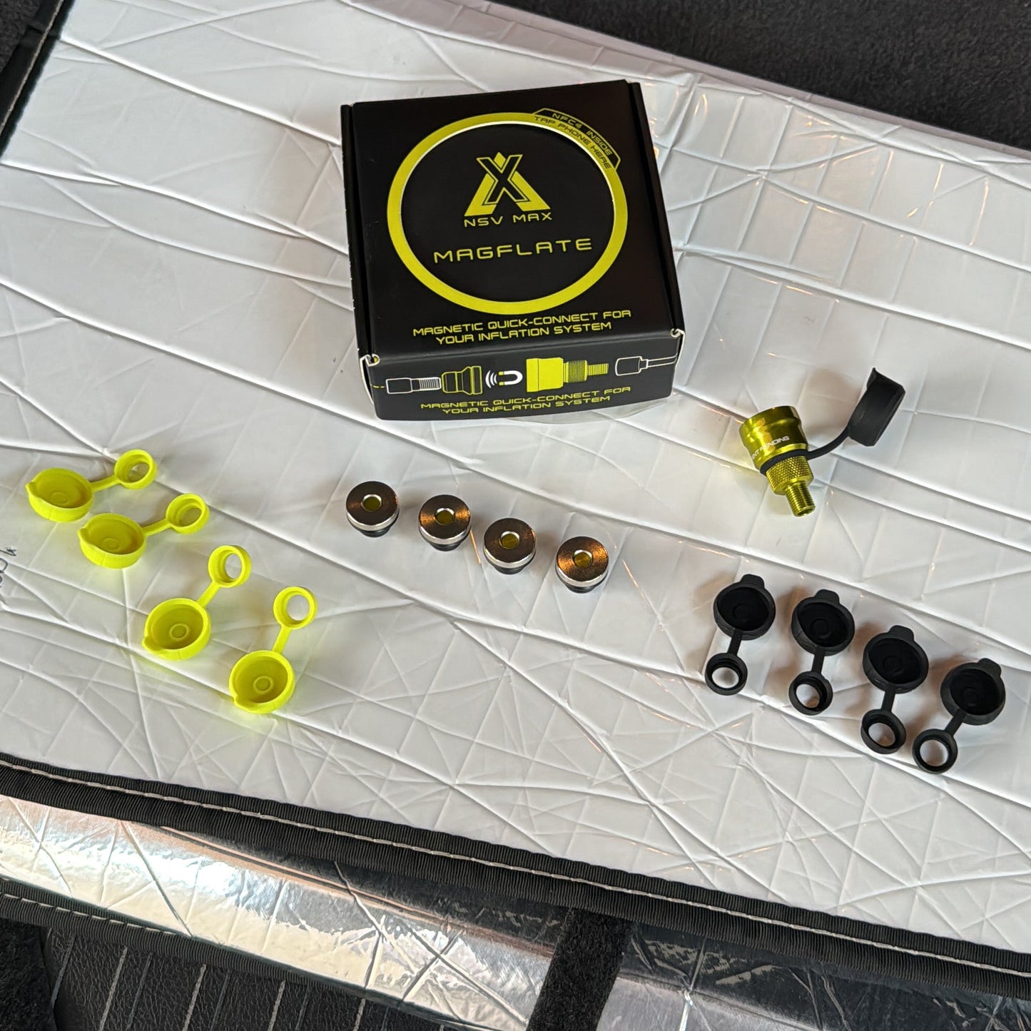 NSV MAX MAGFLATE - Magnetic Quick-Connect Tyre Inflation Adapter