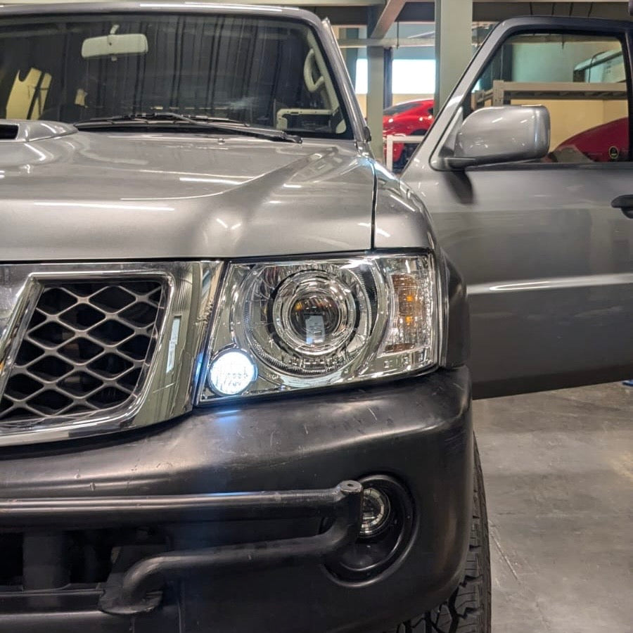 Bi-LED Chrome Projector Headlights for Nissan Patrol Y61 (2005–2024)