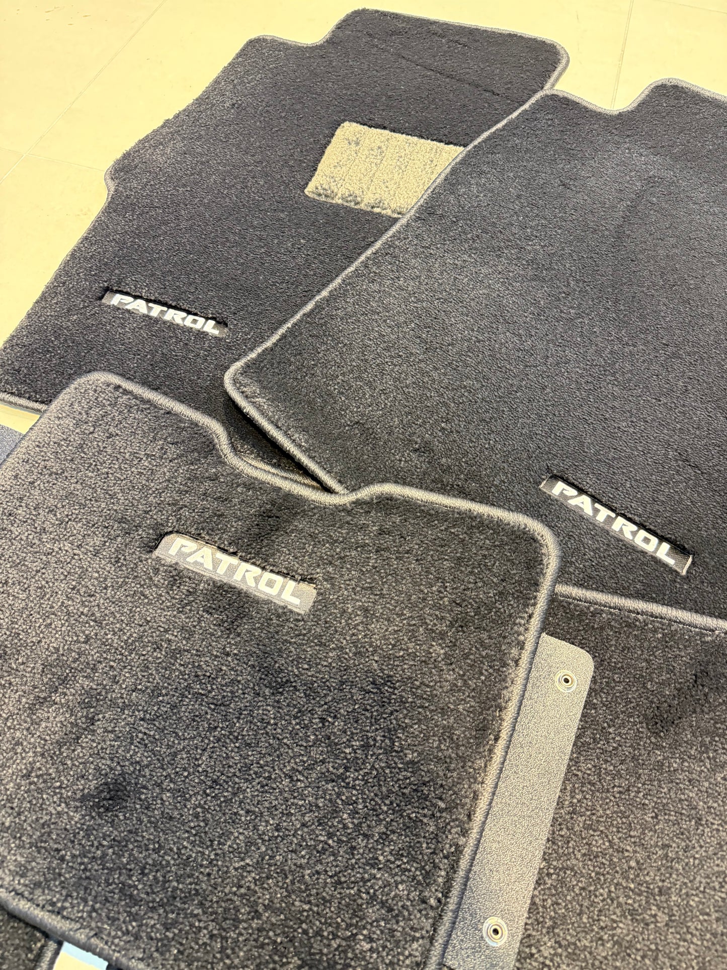 Black Floor Mats Nissan Patrol Y61 VTC GU (with PATROL Logo)