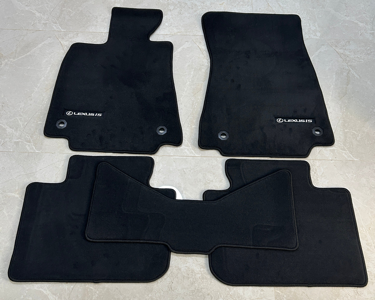 Lexus IS 2014-2025 Luxury Black Floor Mats with Logo