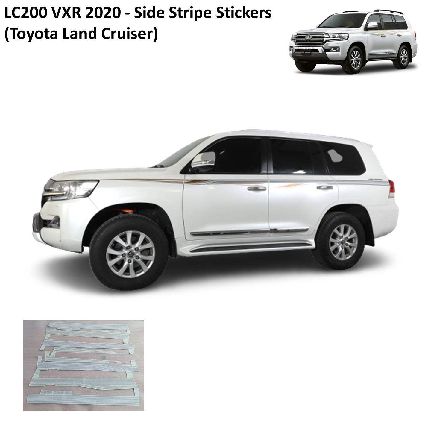 LC200 VXR 2020 - Side Stripe Stickers (Toyota Land Cruiser)