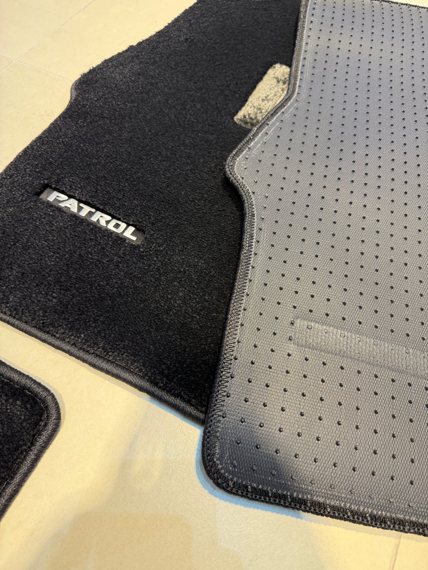 Black Floor Mats Nissan Patrol Y61 VTC GU (with PATROL Logo)