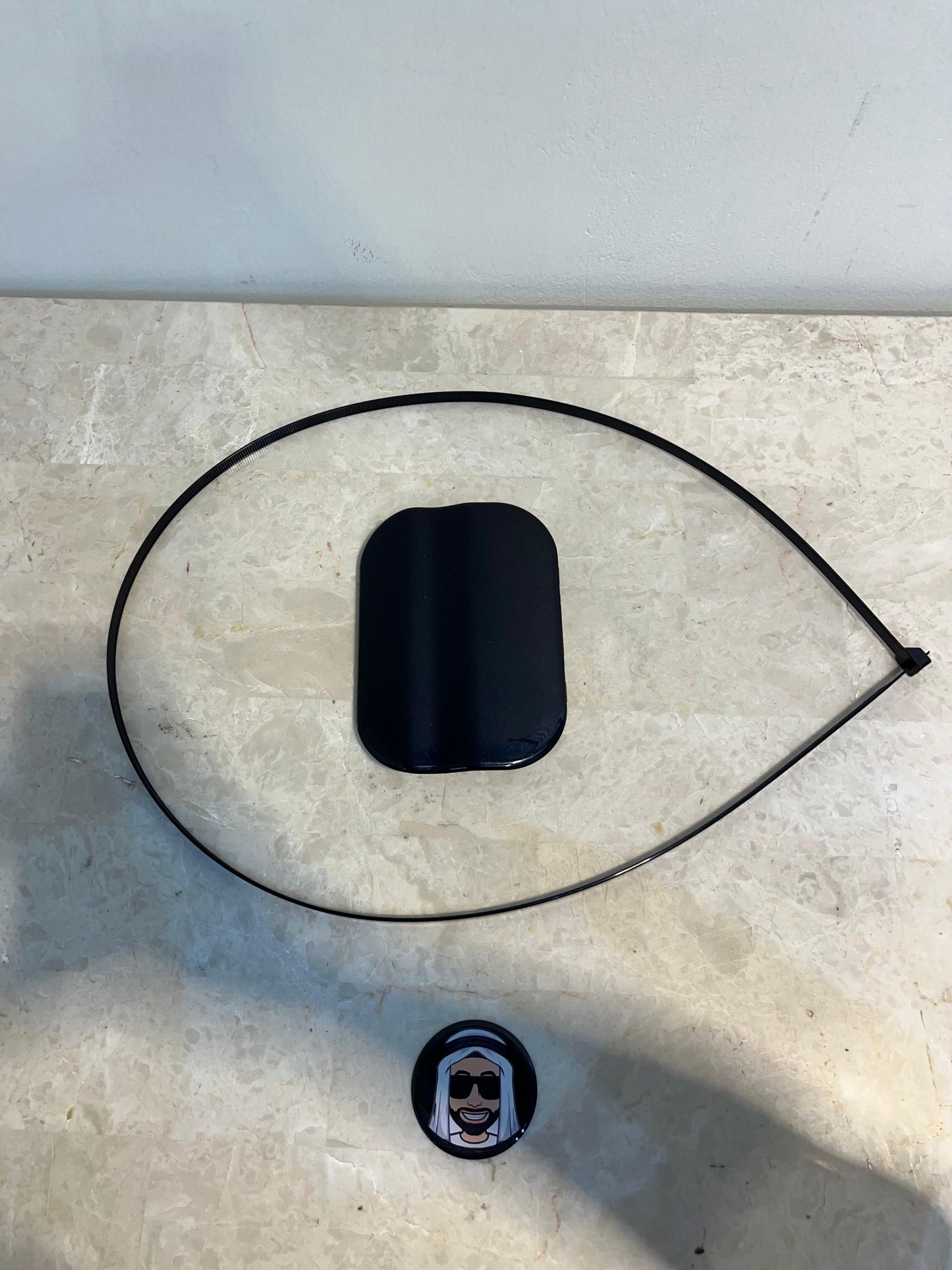 Rear Tow Hook Plastic Cover - Black Metallic 220 - Toyota Land Cruiser LC200