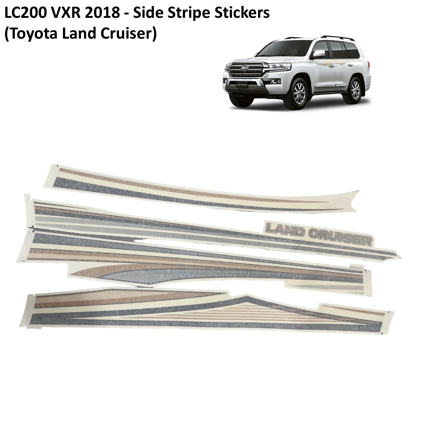LC200 VXR 2018 - Side Stripe Stickers (Toyota Land Cruiser)
