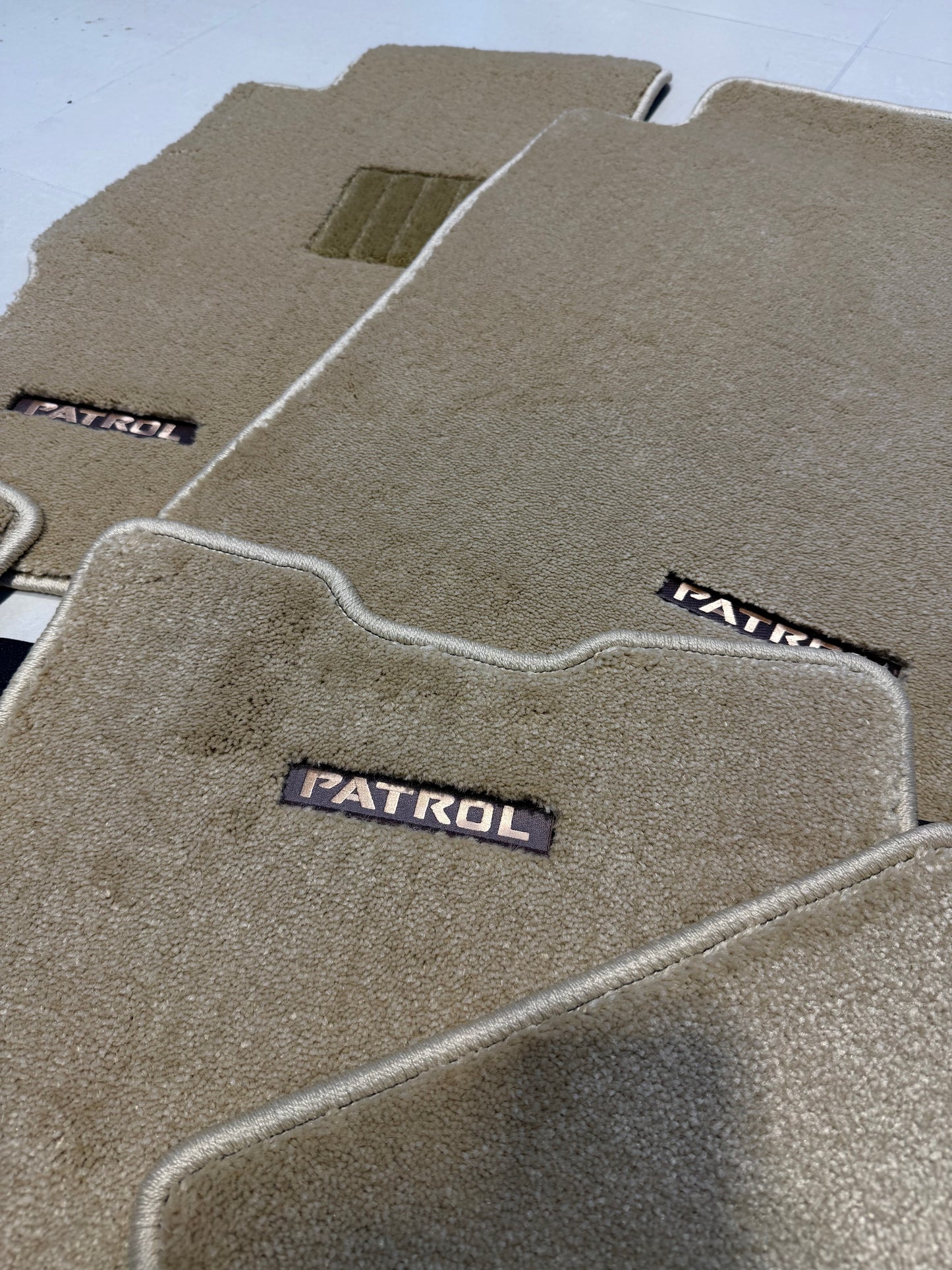 Beige Floor Mats Nissan Patrol Y61 VTC GU (with PATROL Logo)