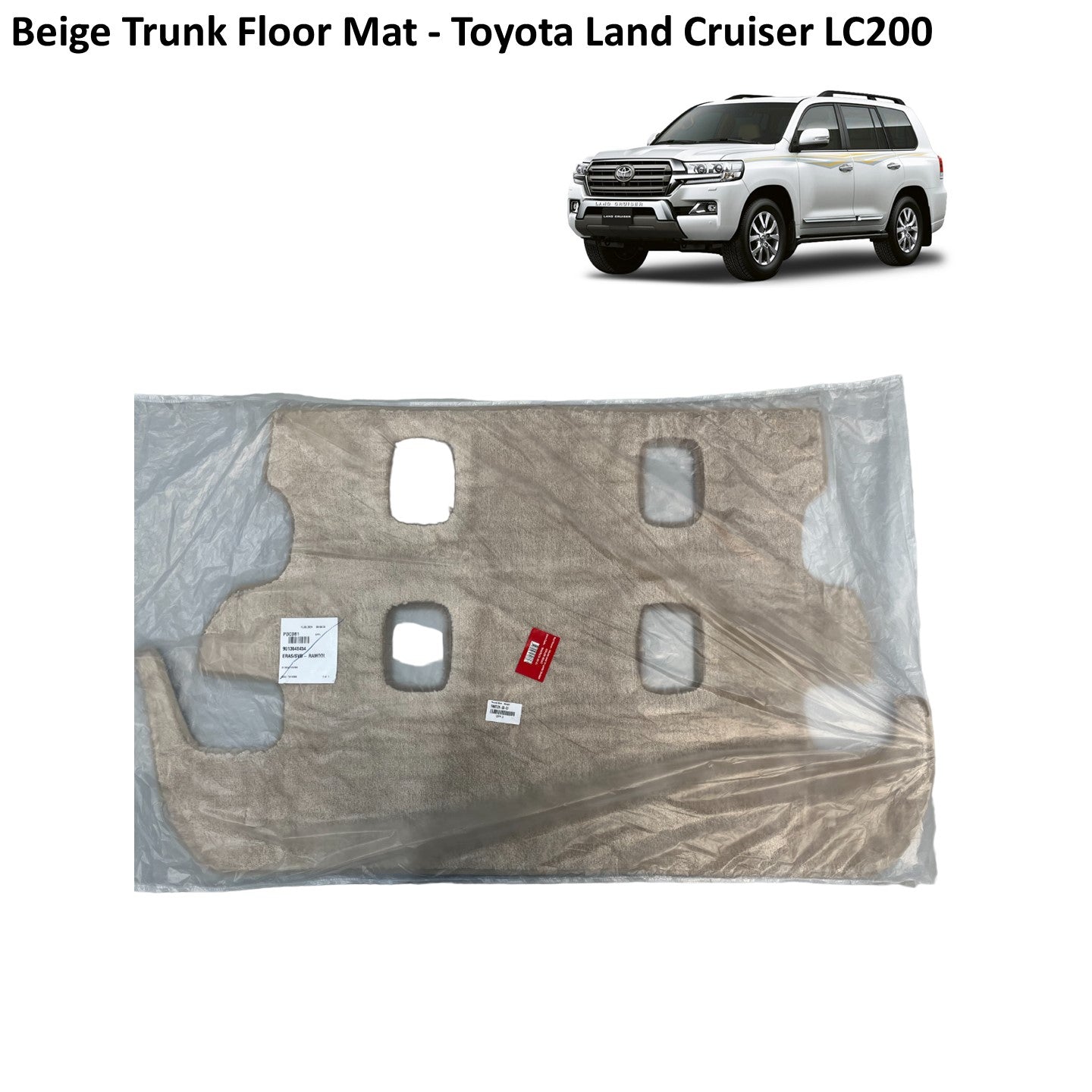 Beige Rear Trunk Floor Mat - Toyota Land Cruiser LC200