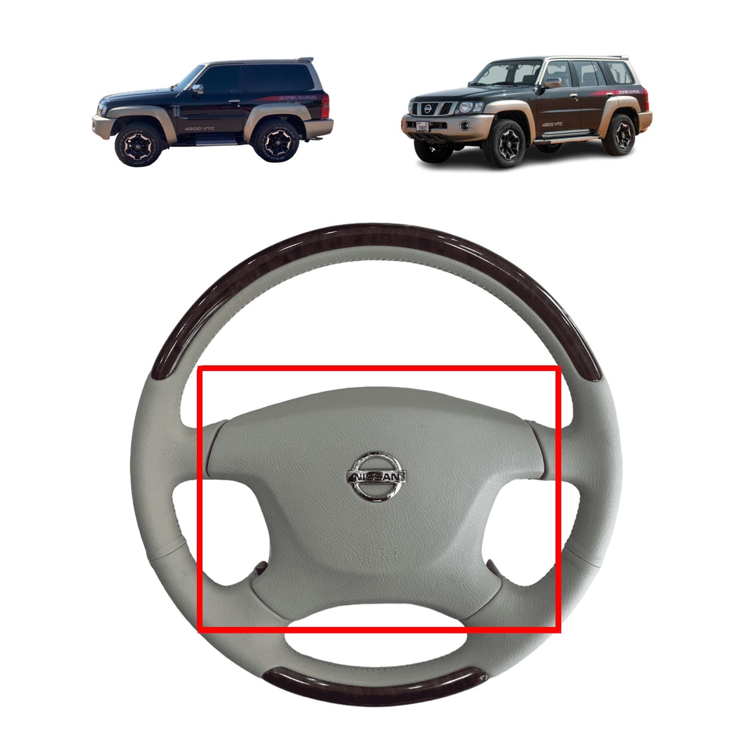 Beige Steering Airbag Nissan Patrol Y61 VTC GU