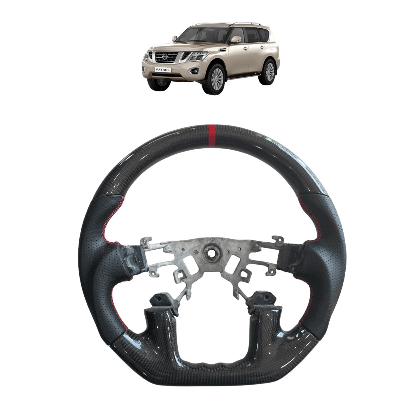 Nissan Patrol Y62 Carbon Fiber Steering Wheel (2010-2017)