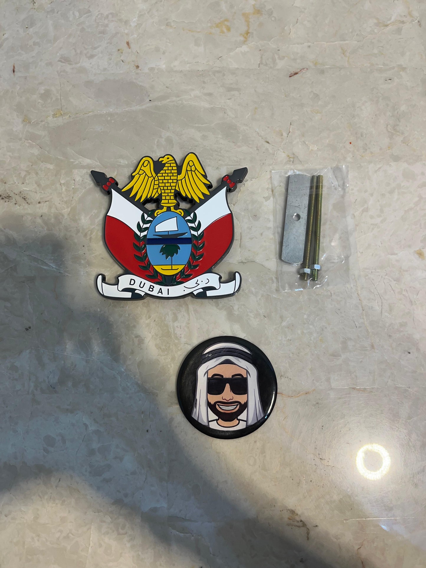 Dubai Logo Emblem Badge for Front Grill