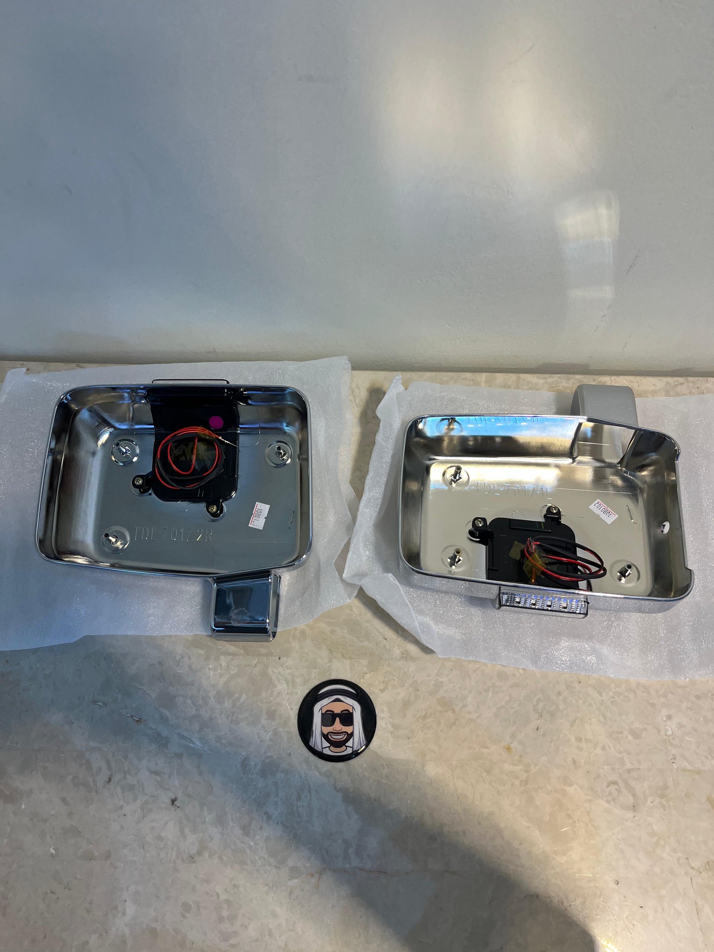 LC70 Chrome Side Mirror Covers with LED (Toyota Land Cruiser)