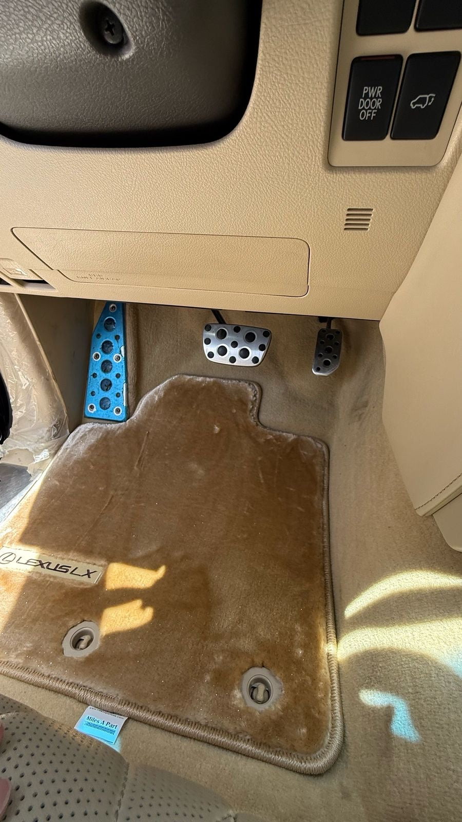 Lexus LX570 2013-2021 Ultra Soft Premium Beige Floor Mats with Logo