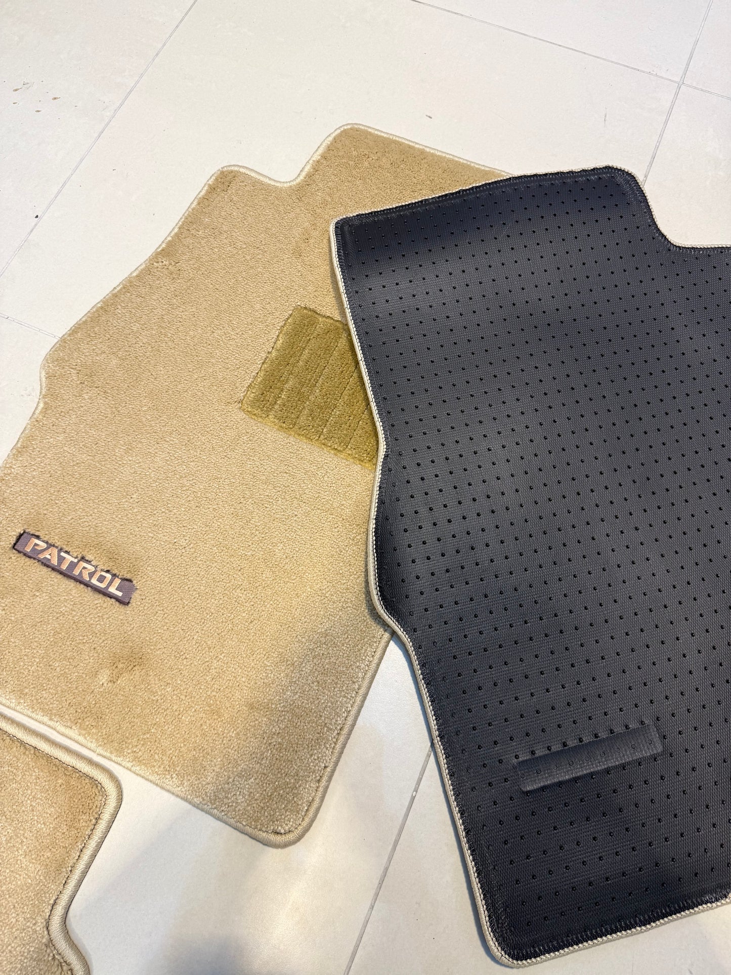 Beige Floor Mats Nissan Patrol Y61 VTC GU (with PATROL Logo)