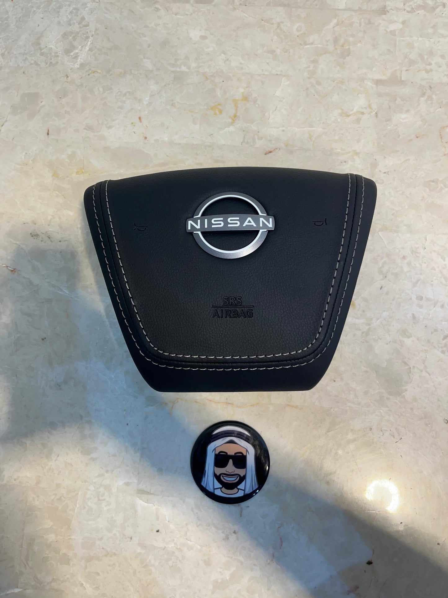 Y62 2018-2024 Black Airbag Cover - Nissan Patrol