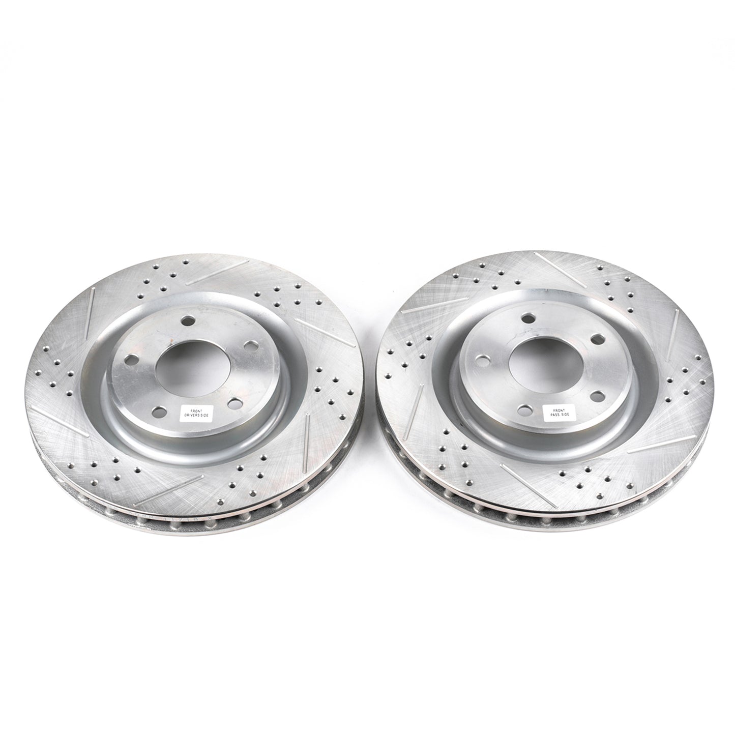 Corvette C6 - Front Drilled and Slotted Brake Disc Rotors by PowerStop Evolution (Chevrolet Cadillac XLR) (AR82101XPR)