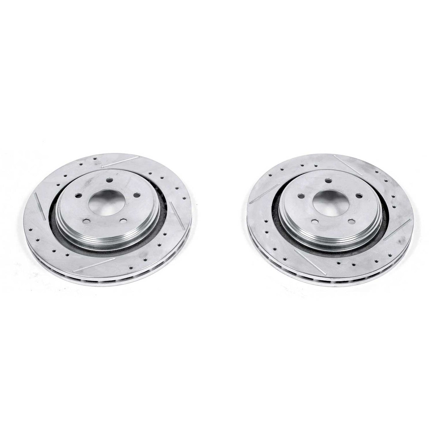 Corvette C6 Z51 - Rear Drilled and Slotted Brake Disc Rotors by PowerStop Evolution (Chevrolet) (AR82115XPR)