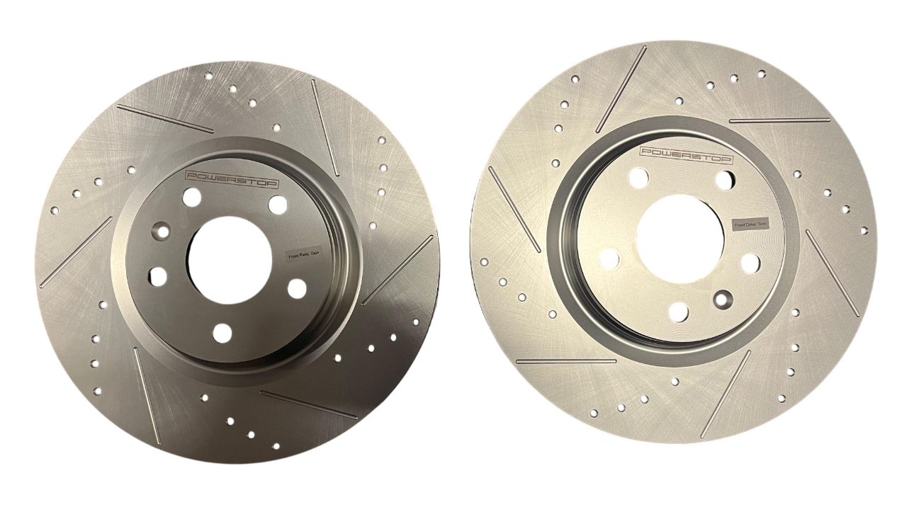 Corvette C7 Stingray Z51 - Front Drilled and Slotted Brake Disc Rotors by PowerStop Evolution (Chevrolet) (AR82165XPR)