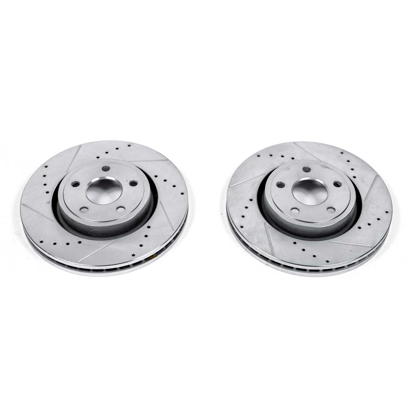 Durango Grand Cherokee (2011-2024) 350mm Front Drilled and Slotted Brake Disc Rotors by PowerStop Evolution (Dodge Jeep L W WK2) (AR83078XPR)