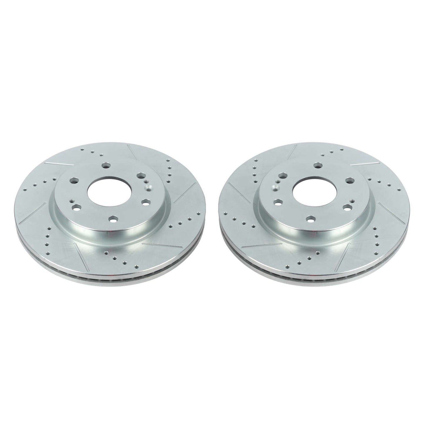 GMC Chevrolet 2019+ Front Drilled and Slotted Brake Disc Rotors by PowerStop Evolution (Sierra Silverado 1500 Yukon XL Denali Cadillac Escalade) (AR84103XPR)