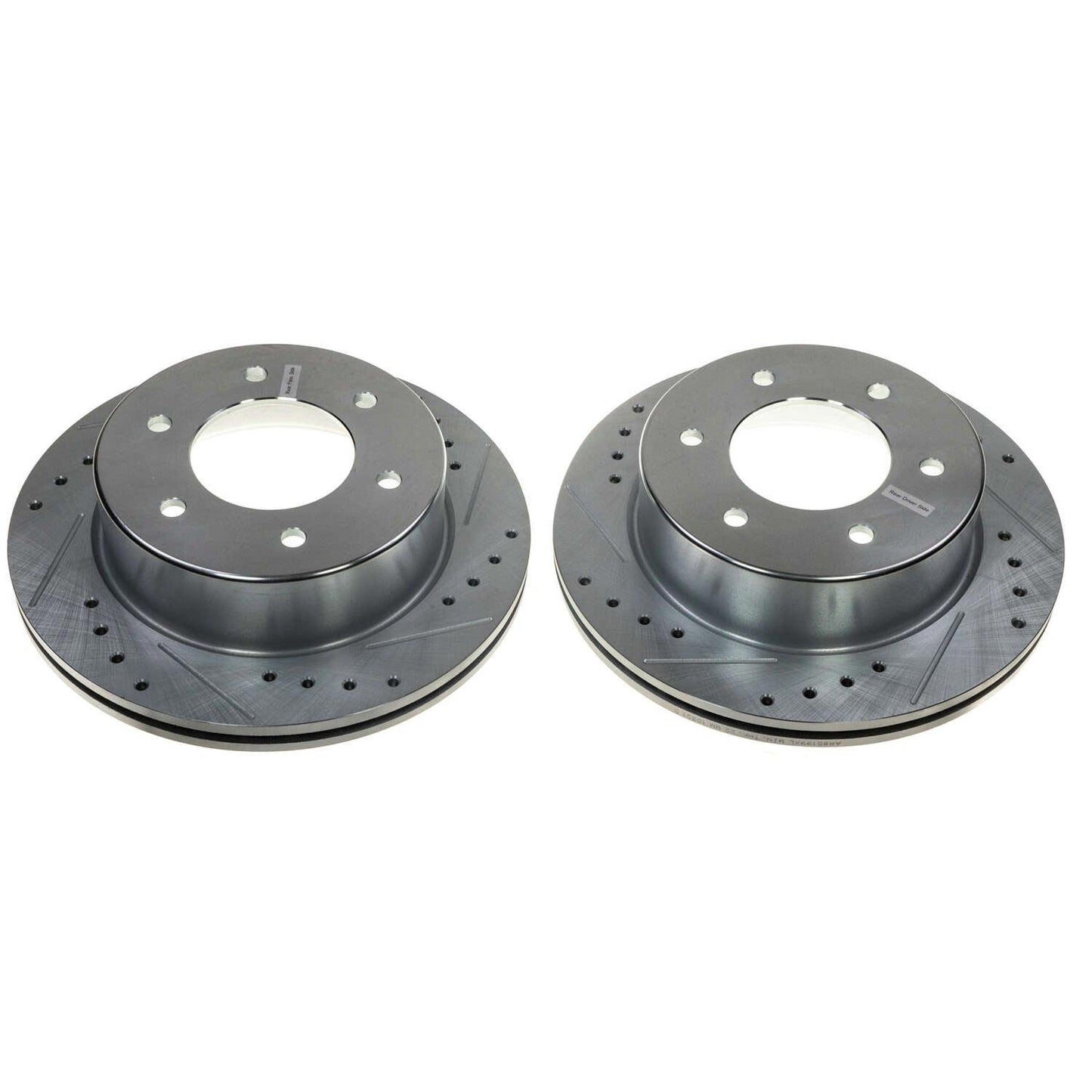 Ford Bronco and Ranger - Rear Drilled and Slotted Brake Disc Rotors by PowerStop Evolution (AR85199XPR)