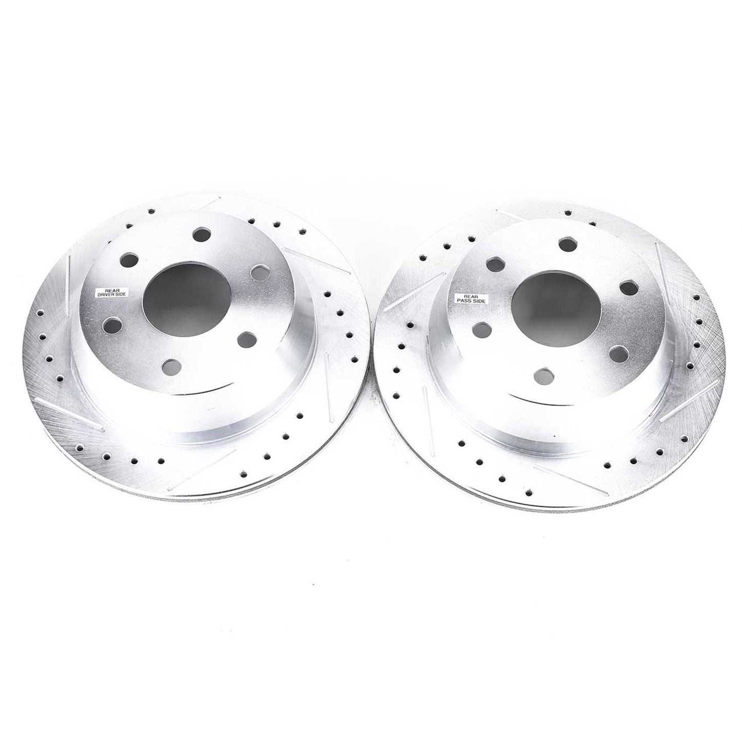 Rear Drilled and Slotted Brake Disc Rotors by PowerStop Evolution AR8641XPR