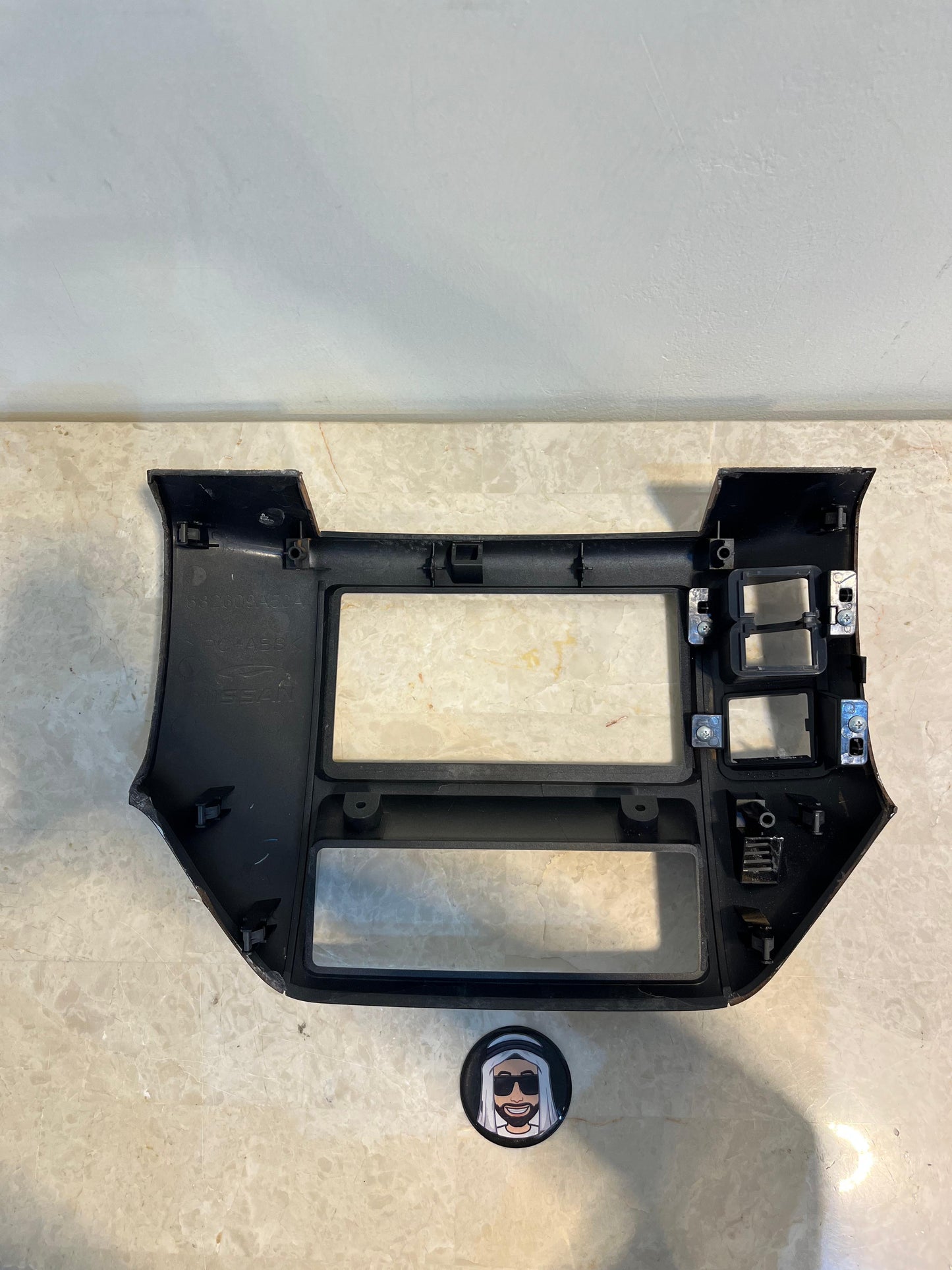 Shiny Wood Dash Trim Screen Frame (Brown, Super Safari Screen Size) Nissan Patrol Y61 VTC GU