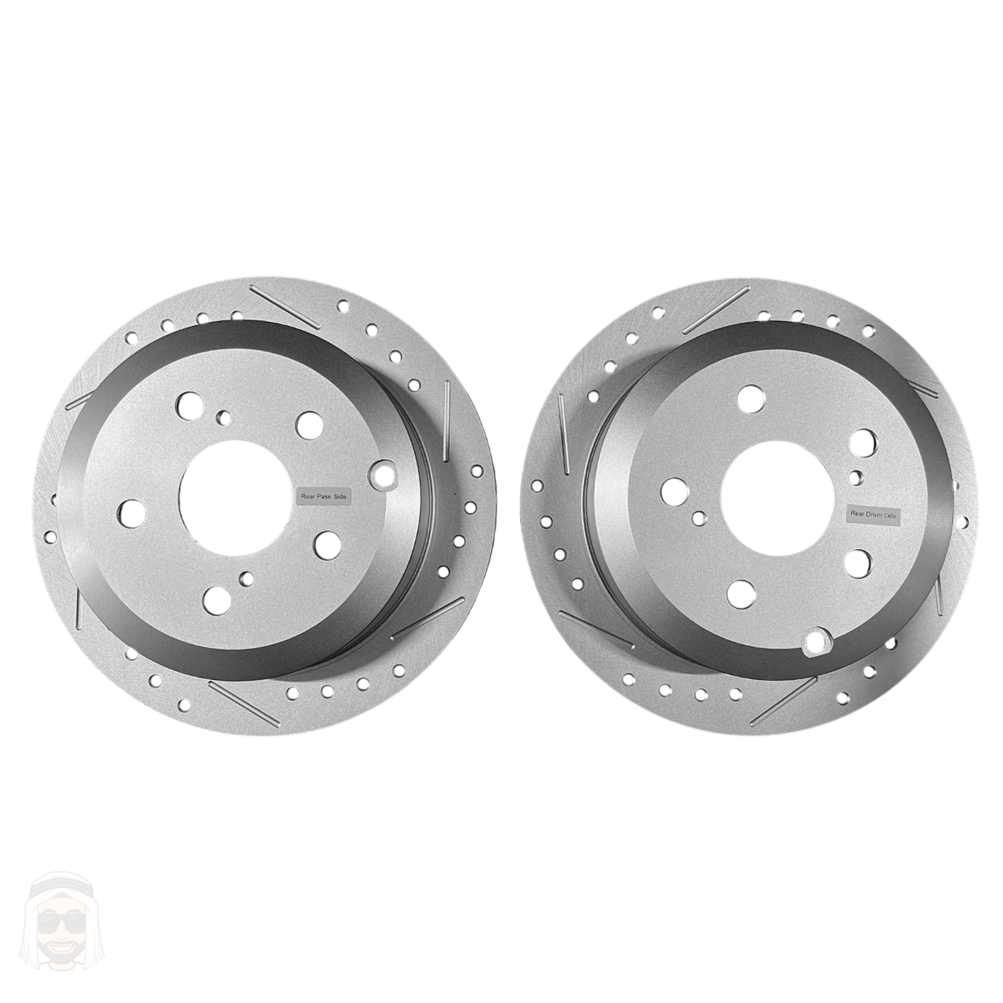 Toyota Camry 2007 to 2017 - Rear Drilled and Slotted Brake Disc Rotors by PowerStop Evolution (GCC Specs) (CBR3557XPR)