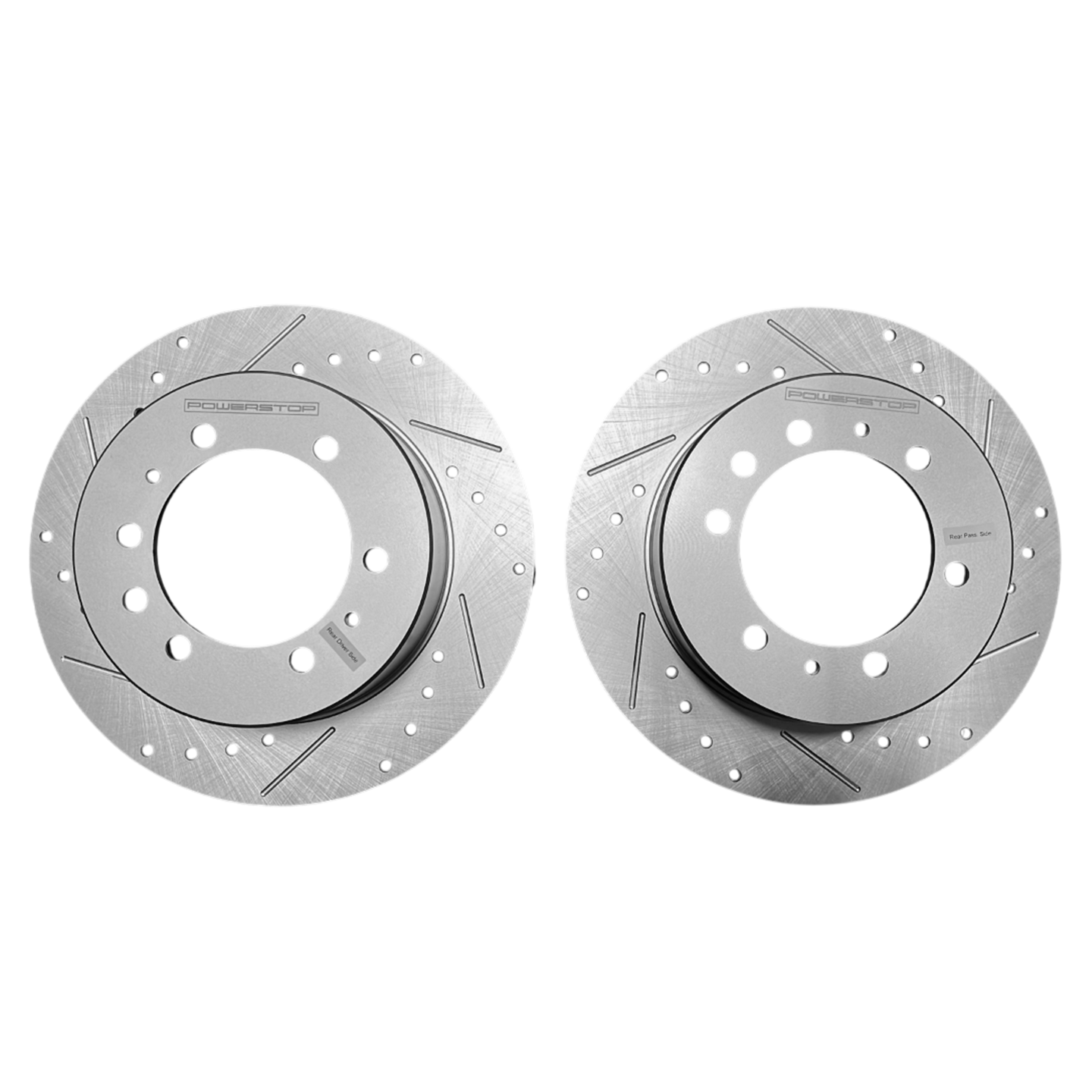 Nissan Patrol Y61 VTC (2-door) - Rear Drilled and Slotted Brake Disc Rotors by PowerStop Evolution (CBR6441XPR)