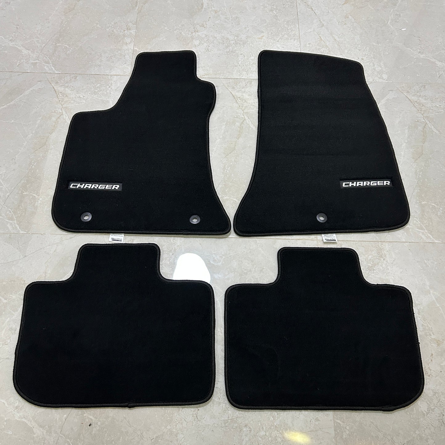 Dodge Charger RWD 2011-2023 Luxury Black Floor Mats with Logo
