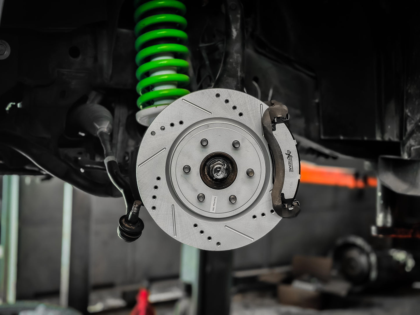 Nissan Suzuki - 296mm Front Drilled and Slotted Brake Disc Rotors by PowerStop Evolution JBR1124XPR