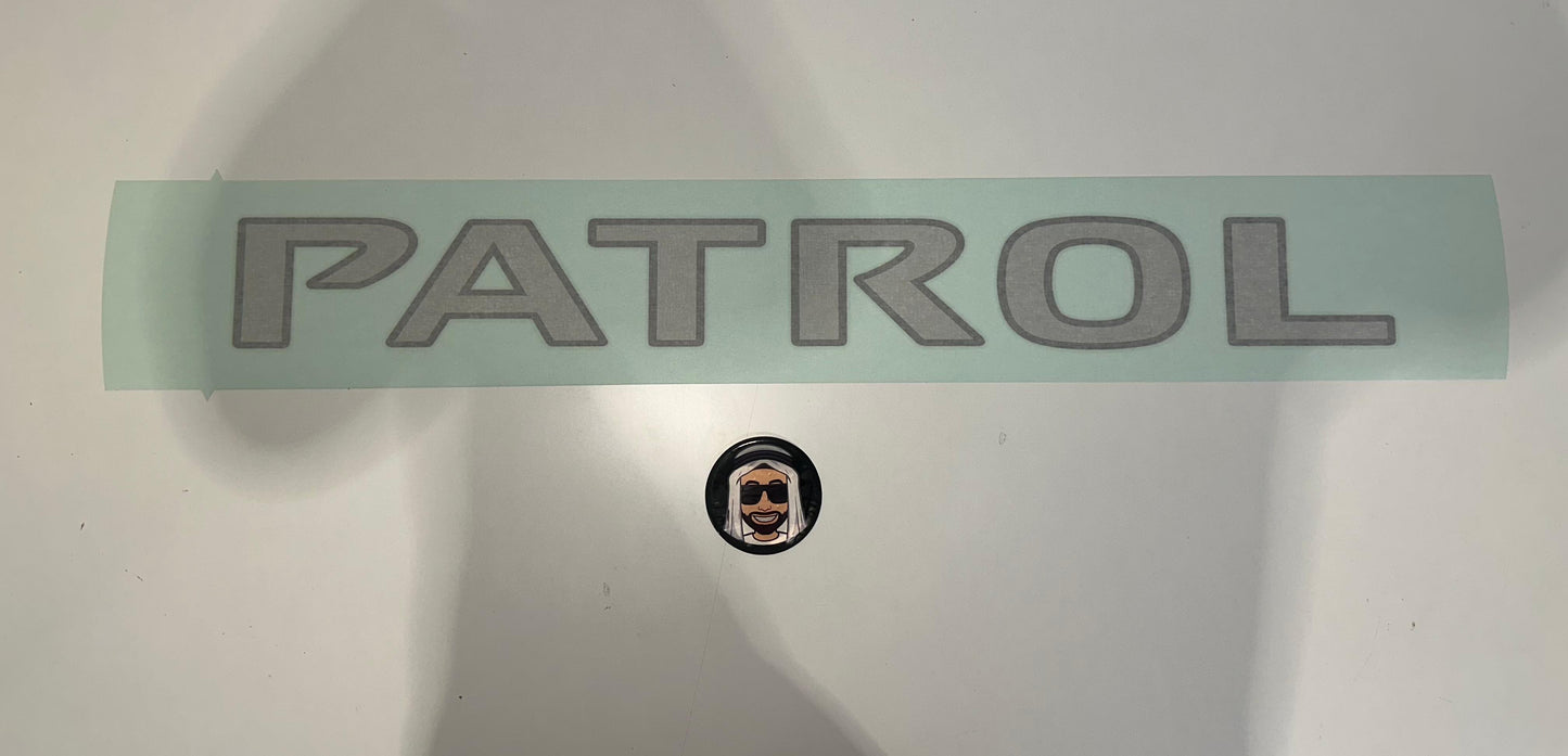 PATROL 2009 Spare Tyre Sticker - Nissan Patrol Y61 VTC GU