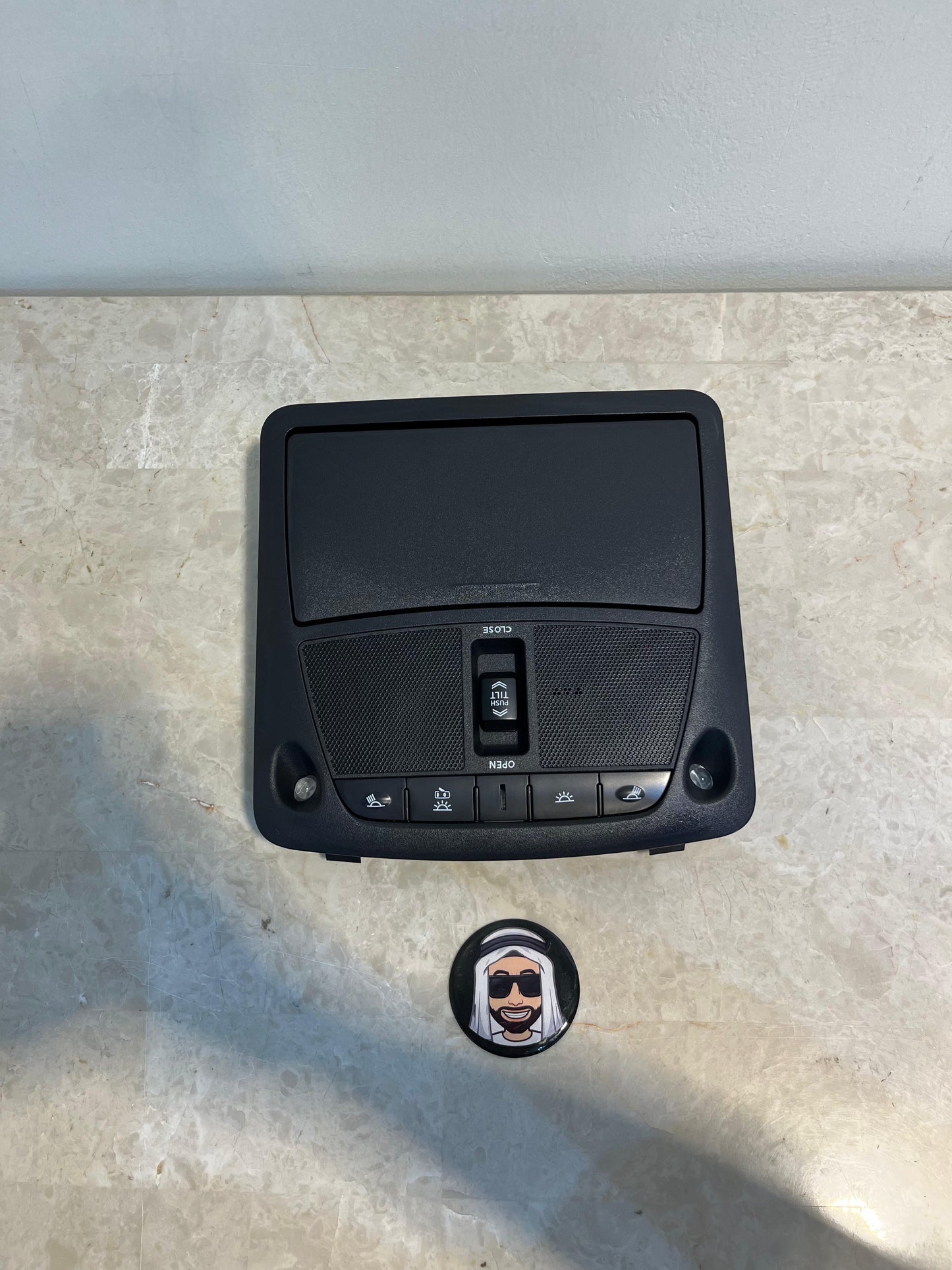 Y62 Black Dome Roof Light Set with Sunroof Switch - Nissan Patrol