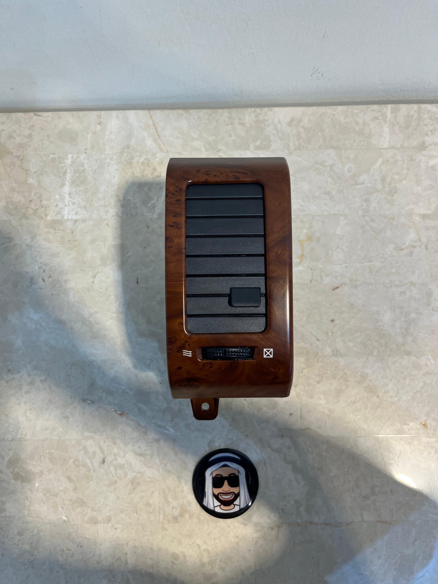 Front Right Wood AC Vent Trim (Matt Brown Wood Safari) Nissan Patrol Y61 VTC GU