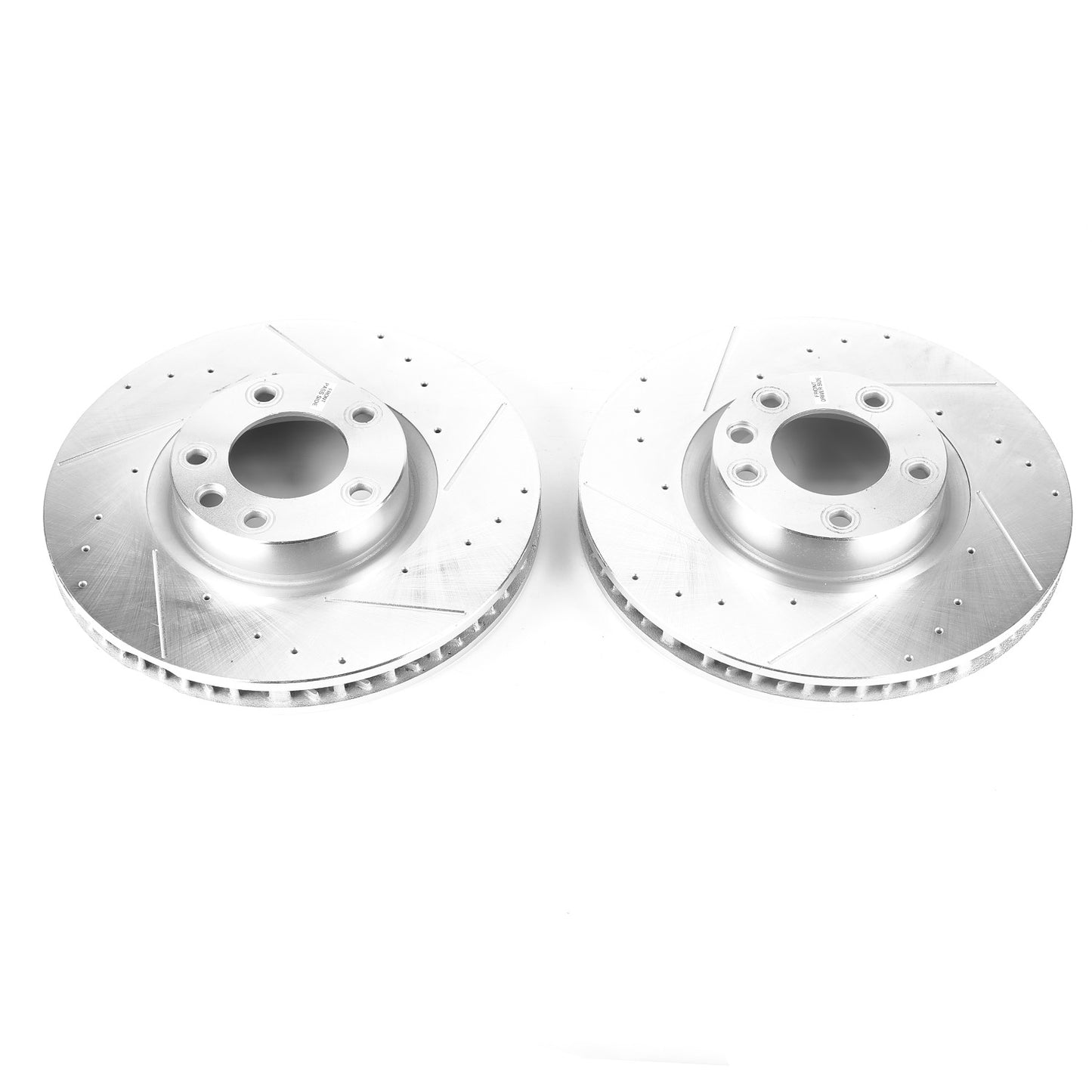 Porsche Cayenne VW Touareg (2011-2018) Front Drilled and Slotted Brake Disc Rotors by PowerStop Evolution (Volkswagen) (EBR1290XPR EBR1291XPR)