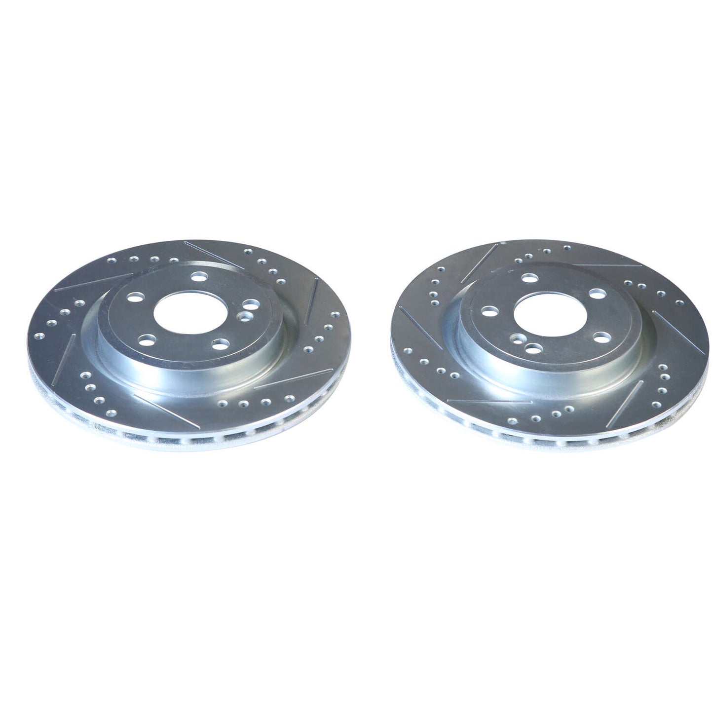 Rear Drilled and Slotted Brake Disc Rotors by PowerStop Evolution EBR1607XPR