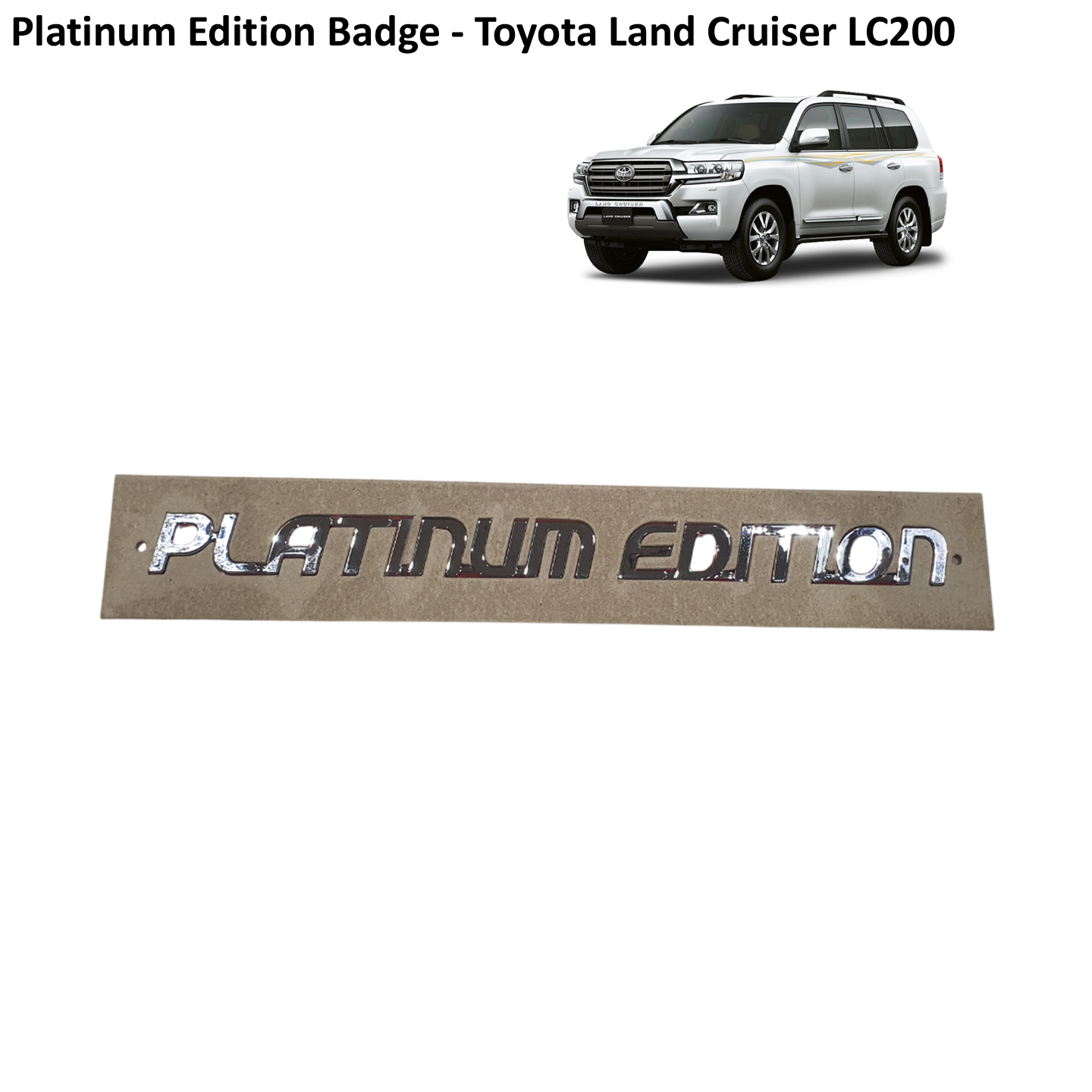 Platinum Edition Emblem Badge - Toyota Land Cruiser LC200