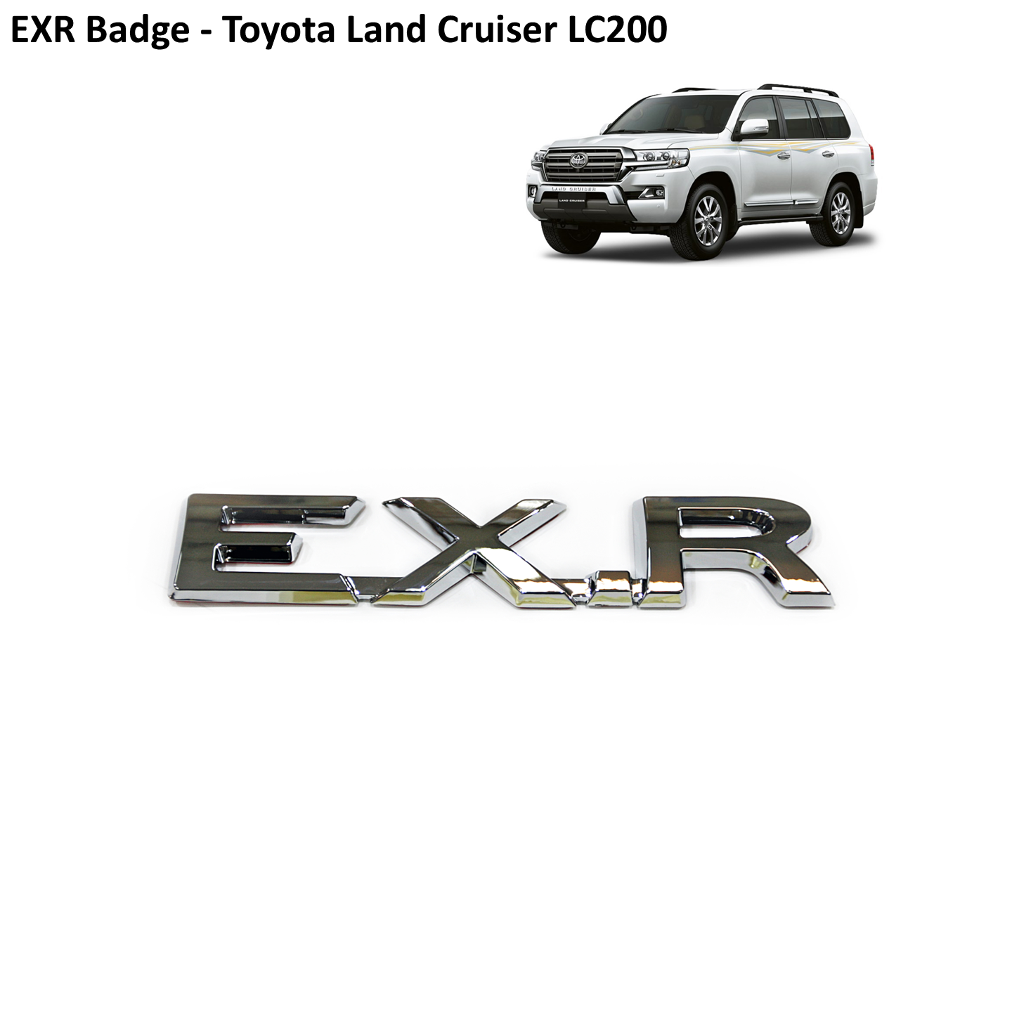 EXR Emblem Badge - Toyota Land Cruiser LC200