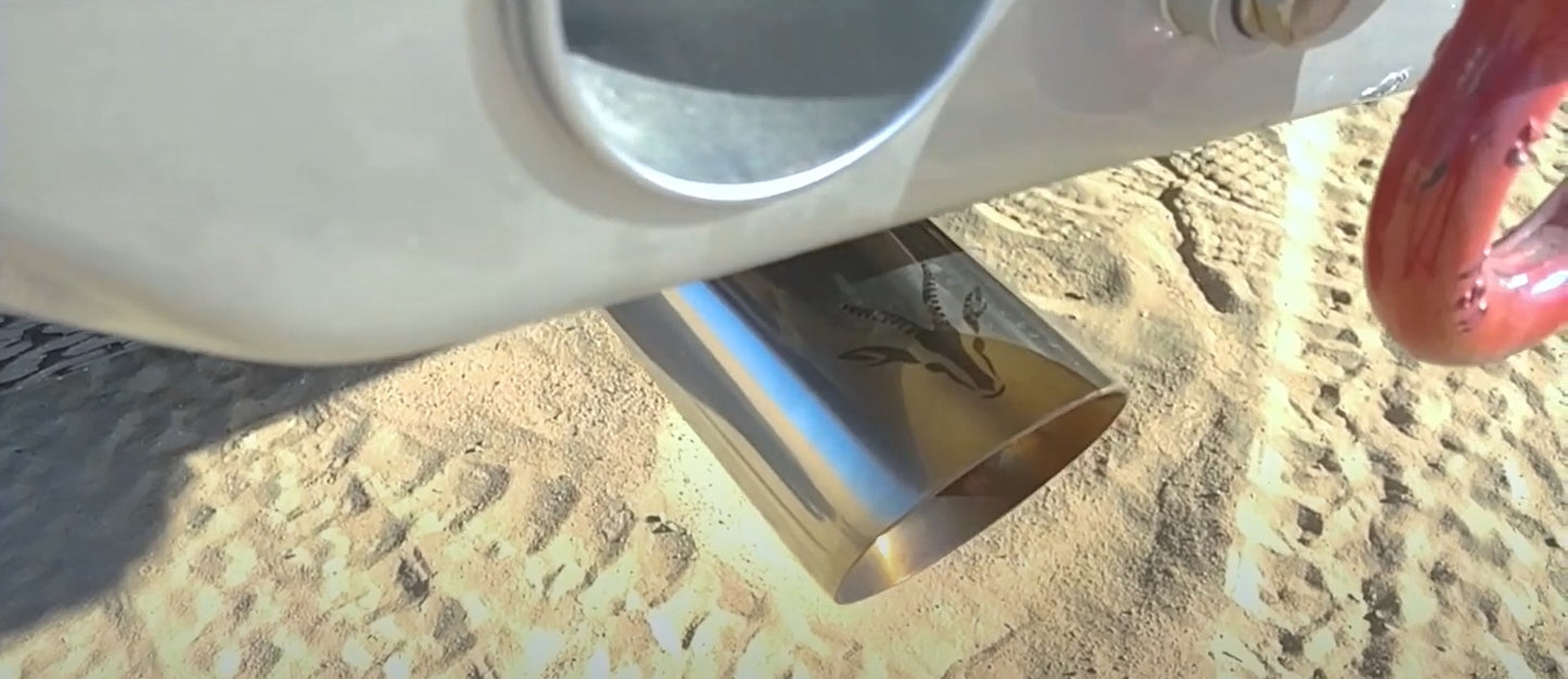Gazelle Exhaust Tip with Gazelle Logo Nissan Patrol Y61 VTC GU