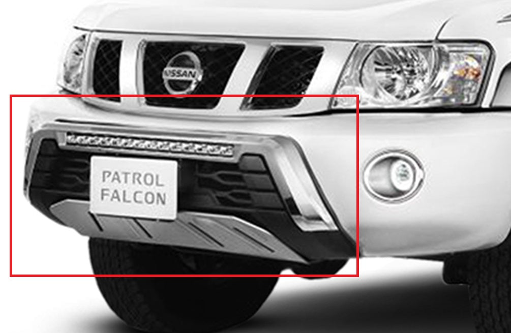 Falcon Front Bumper Guard and LED Lightbar and DRL Halo Fog Lights (Nissan Patrol Y61 VTC GU Safari Falcon Edition)