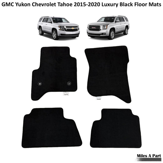 GMC Yukon Chevrolet Tahoe 2015-2020 Luxury Black Floor Mats