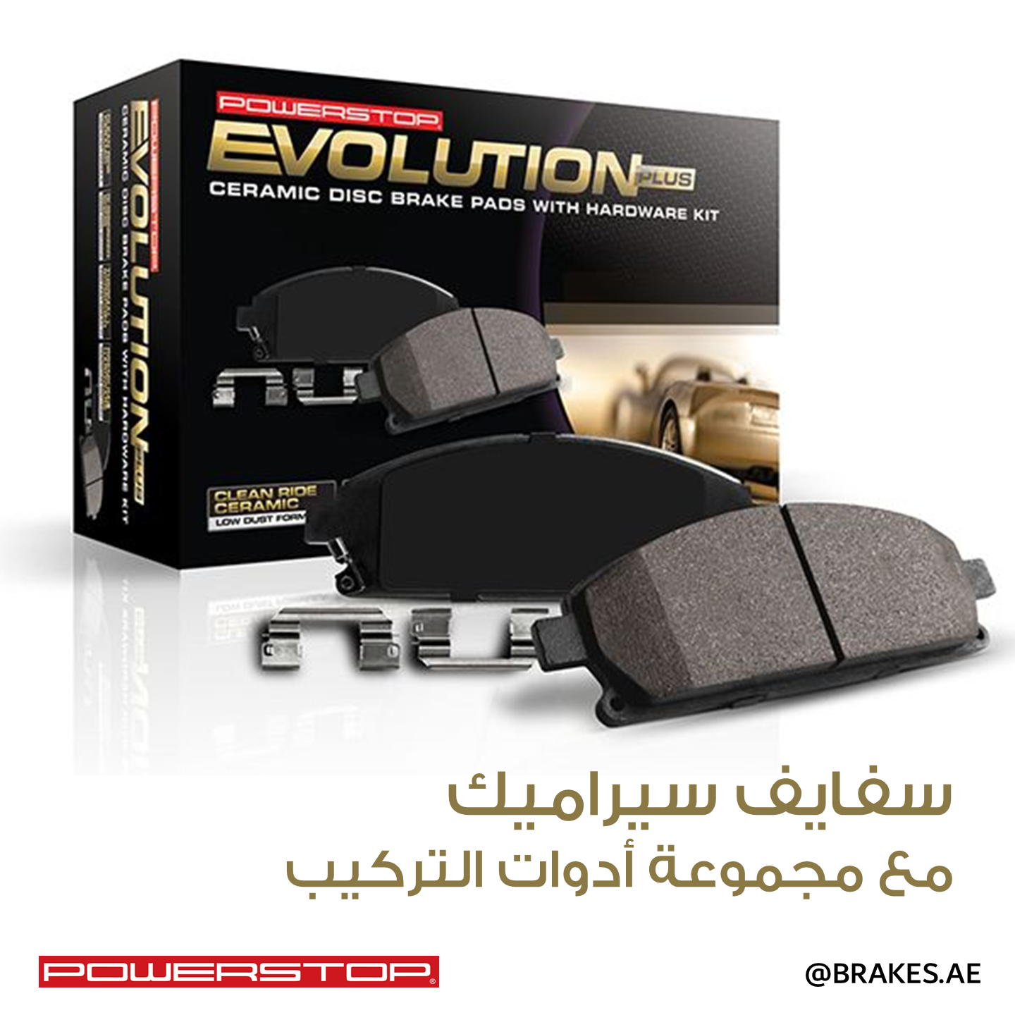 Mini (2014-2024) Rear Ceramic Brake Pads by PowerStop Evolution Plus (17-1800)
