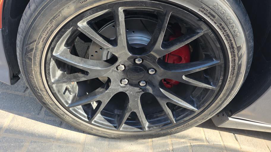 Dodge 2-Piston - Front Drilled and Slotted Brake Disc Rotors by PowerStop Evolution (Charger Challenger V8 RT AWD Chrysler 300 Magnum) (AR8359XPR)