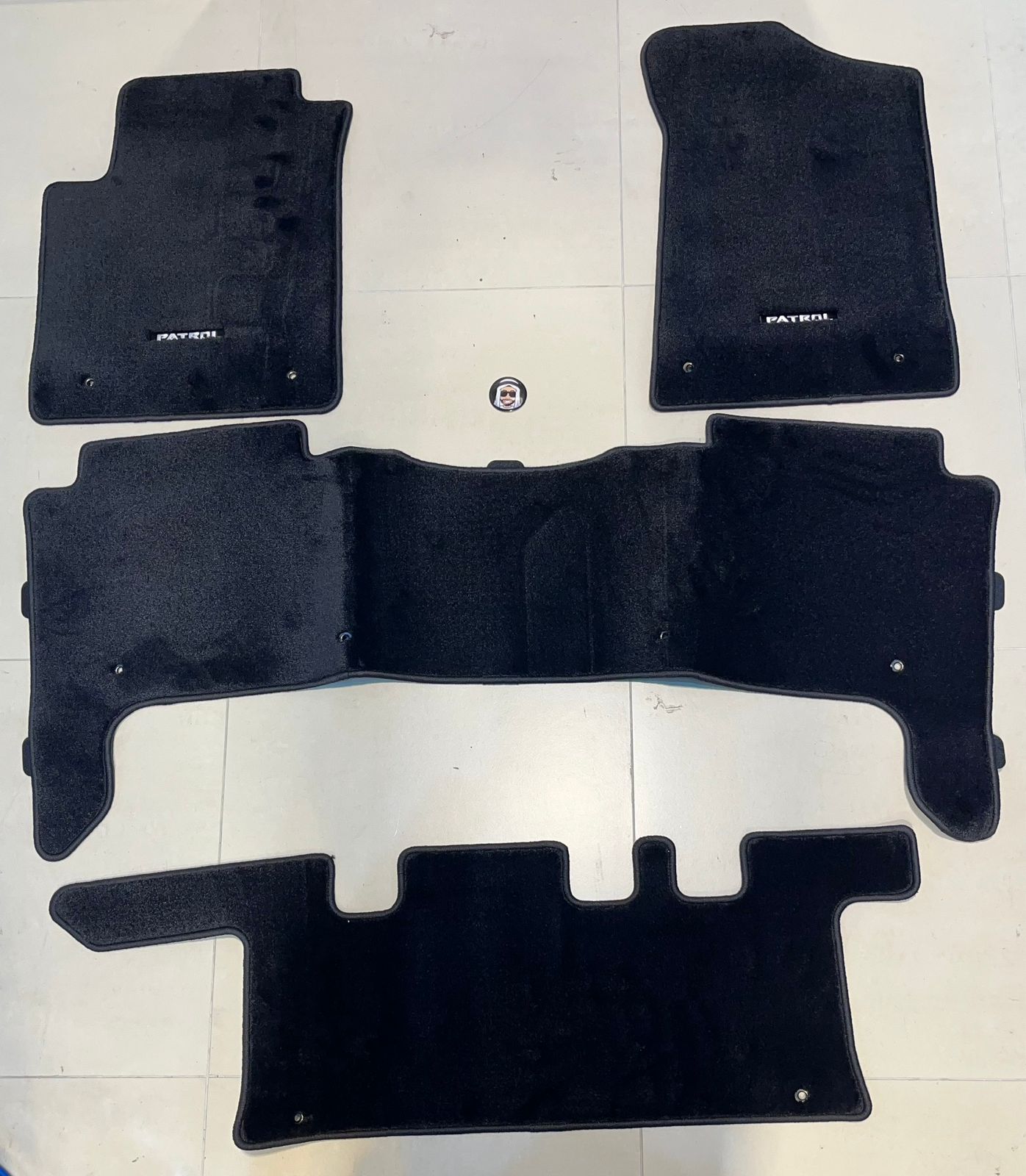 Black Floor Mats Nissan Patrol Y62 (with PATROL Logo)